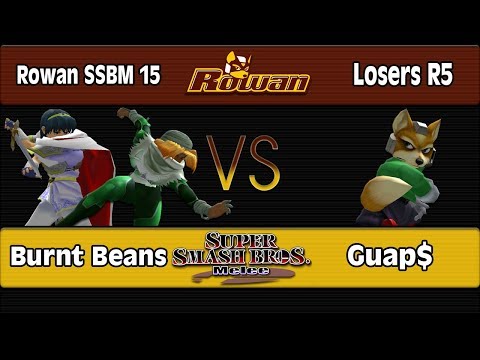 Rowan SSBM 15: Burnt Beans (Sheik, Marth) Vs. Guap$ (Fox) - Losers R5