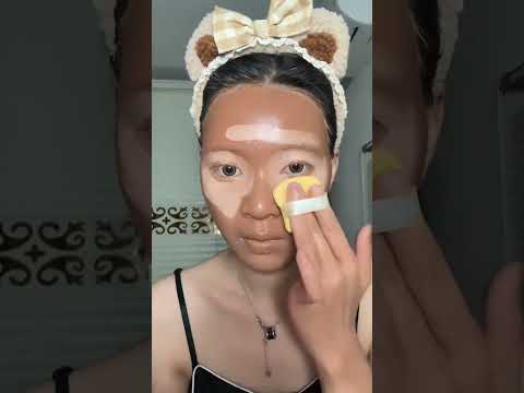 파운데이션을 듬뿍 사용한 가장 미친 메이크업 튜토리얼 😵 #메이크업  #douyin #makeup
