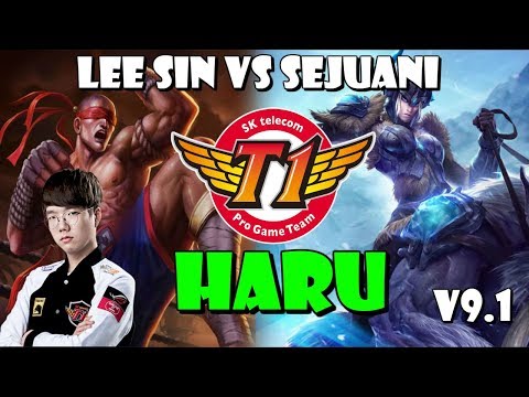 [ SKT T1 Haru ] - Lee Sin vs Sejuani Jungle - Patch 9.1 KR Ranked - KDA 4/2/6