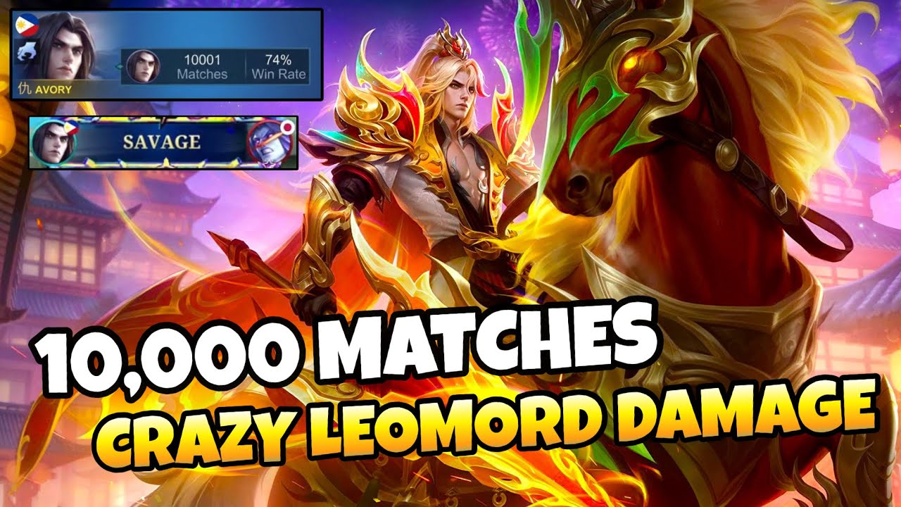 10,000 MATCHES LEOMORD SOLO RANK ! CRAZY DAMAGE ! - FORMER TOP 1 GLOBAL LEOMORD - AVORY | MLBB