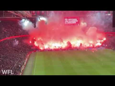 BRUTAL pyro by Ultras Ajax Amsterdam🇳🇱  at home against FC Groningen,  