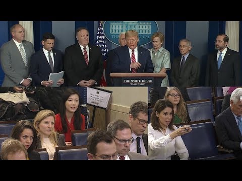 Trump & team on 3/20/2020 held a press briefing & talked to reporters about coronavirus