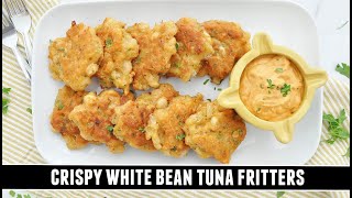 CRISPY White Bean Tuna Fritters | Possibly the BEST Fritters Ever