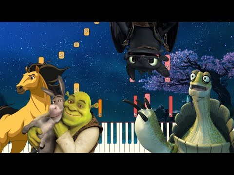 5 Beautiful Themes from DreamWorks Animation | Piano Tutorial (Synthesia)