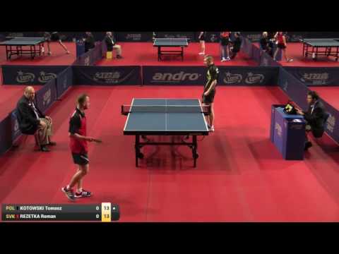 ITTF World Tour Polish Open 2016  KOTOWSKI Tomasz vs REZETKA Roman