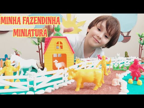 Fazendinha do Felipe Canopf - A nova Fazendinha Miniatura com Vaca e Cavalo - Toy Farm Cow Horse