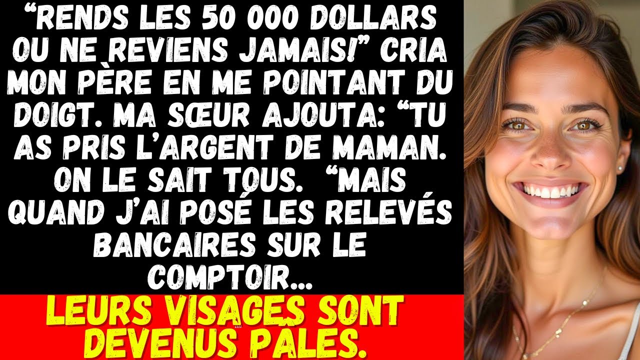 Mes parents ont exigé : « Rends les 50 000 dollars – ou ne rentre pas à la maison. »