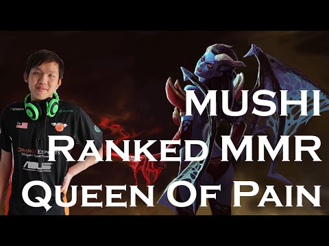 Mushi Queen of Pain Ranked Solo MMR Ghost Scepter Build Comeback (with subs)
