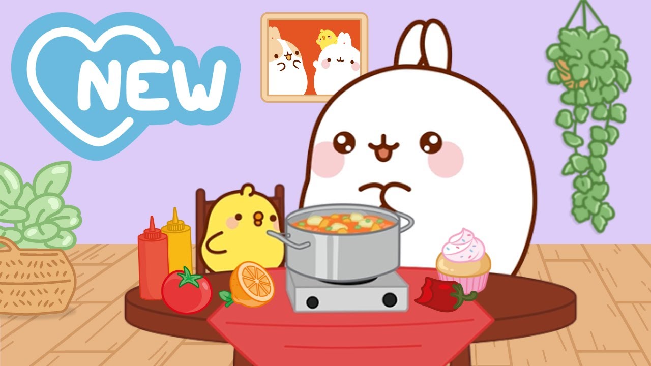 Molang Tries Random Food! 🧁🍕 Funny & Cute Tasting Reactions