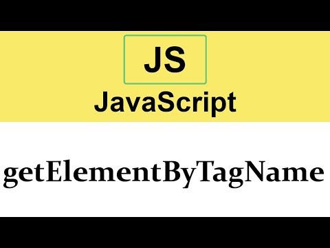 23 getElementByTagName method in JavaScript