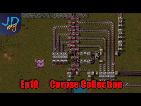 Ep10 Corpse Collection | Factorio Biter Hell | Gameplay, Lets Play