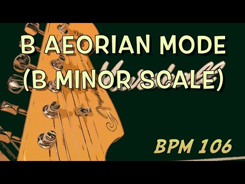 B Aeolian Mode (B Minor Scale ) Backing Jam Track
