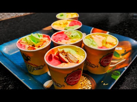 cassata ice cream in paper cup ||3 ingredients ice cream , very simple recipe