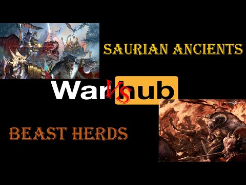 Beast Herds VS Saurian Ancients "9th Age"