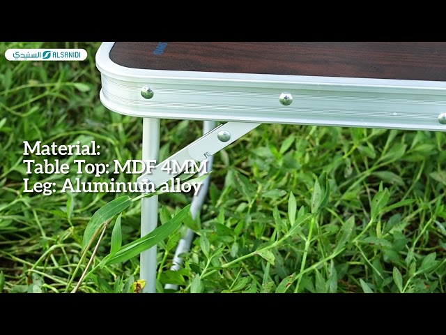 طاولة الومنيوم قابلة للطي 40*40*29 سم - خفيفة وسهلة النقل، تتحمل وزن حتى 20 كجم، سهلة الطي والتخزين،ضمان سنتان