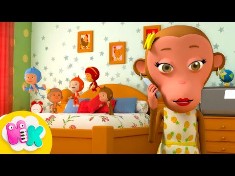Fünf kleine Affen 🙊 Lieder für Kinder | HeyKids Kinderlieder TV