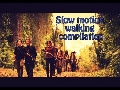 Slow motion walking compilation