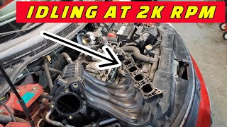 CUSTOMER STATES: CHECK ENGINE LIGHT FLASHING! HOW TO REPLACE A NISSAN VERSA INTAKE MANIFOLD GASKET