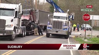 Driver killed when sedan, tractor trailer collide head-on on Route 20