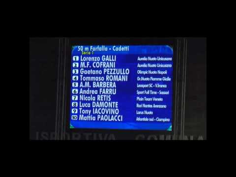 50 FARFALLA MASCHI CADETTI SERIE 1 - CAMPIONATI ITALIANI INVERNALI GIOVANILI - RICCIONE 2012