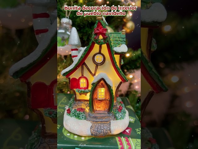 Vídeo relacionado con Pueblo Navideño Decorativo con Rio en Movimiento, Luces LED y Música