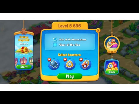 Fishdom game, level 5636 clear all the tiles