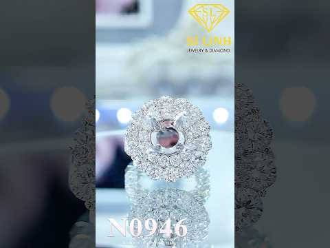 Nhẫn Nữ Kim Cương Halo tròn sang trọng