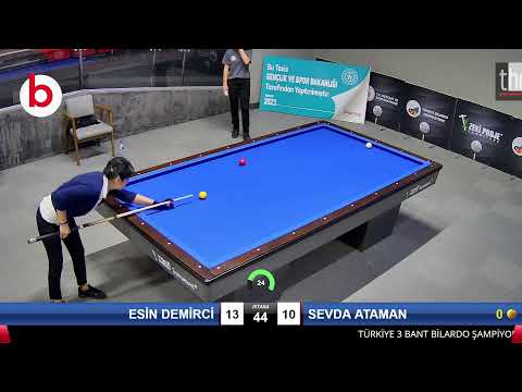 ESİN DEMİRCİ & SEVDA ATAMAN Bilardo Maçı - 2021 KADINLAR FİNAL ETABI-1.TUR