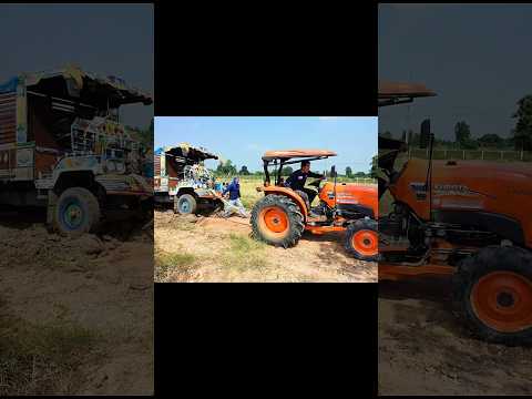 รถไถดึงรถติดหล่ม #tractor