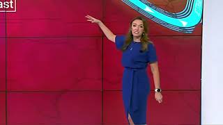Molly McCollum - 091121 Blue Dress - The Weather Channel - Profile Views - Easy On The Eyes
