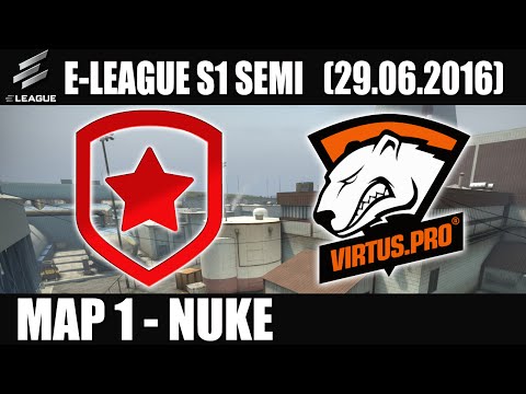 Gambit Gaming vs Virtus.Pro | Map 1 (Nuke) E-LEAGUE Group F (29.06.2016) [CSGO]