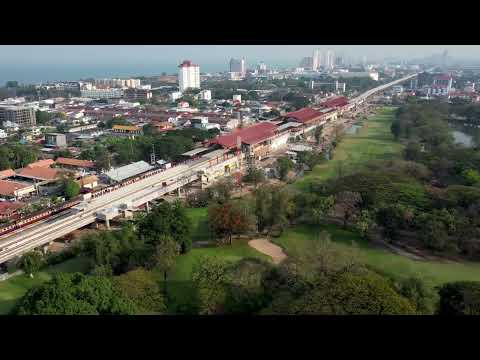 Der neue Bahnhof in Hua Hin von oben mit DJI Air 2S