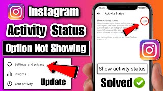 how to turn off active status on instagram 2024 | instagram show activity status option not showing