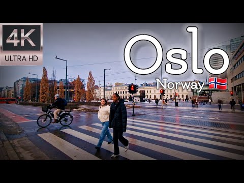 👣Walk with Me in Norway | Oslo City Center (Oslo Sentrum) | 4K experience | January 2024👣