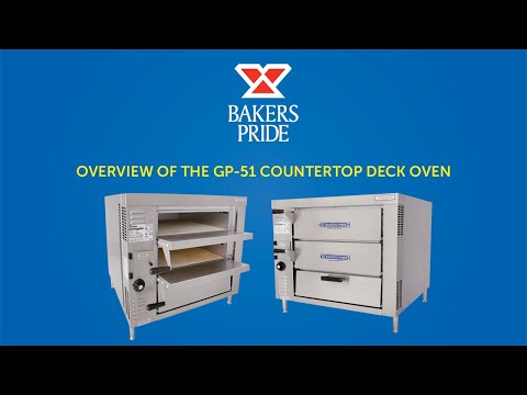 Bakers Pride GP51 32" Double Deck Gas Countertop Pizza Oven w/ 40,000 BTU, Stackable 8 image