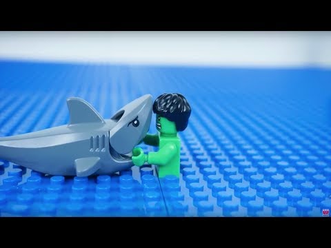 LEGO HULK | LEGO | Shark Attack | Lego World | Lego Stop Motion | WildBrain Cartoons