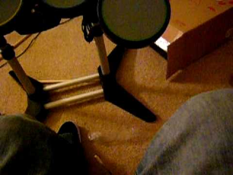 Rock Band PS2 Drums And Guitar Setup