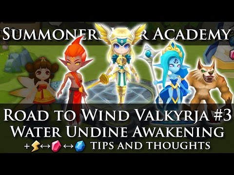 Road to Wind Valkyrja #3: Water Undine Fusion and Awakening + Cash Shop Tips (Summoners War Academy)