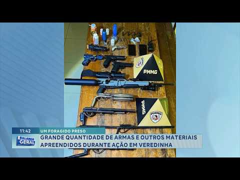 Foragido é preso e armas são apreendidas em Veredinha.