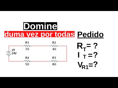 Como calcular a Resistência total, a Corrente total e a Tensão?
