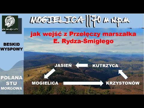 Mogielica - najwyższy szczyt Beskidu Wyspowego. Stara i nowa wieża widokowa.