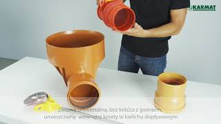 Revizní šachta se zpětnou klapkou 400mm rozvětvená KG 160 + poklop 3t (pachotěsný)