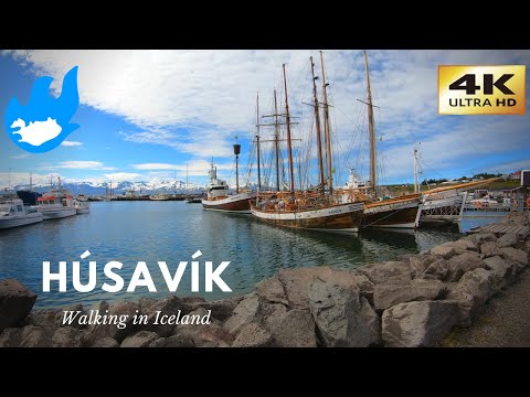 Iceland Walking Tour - Húsavík [4K]