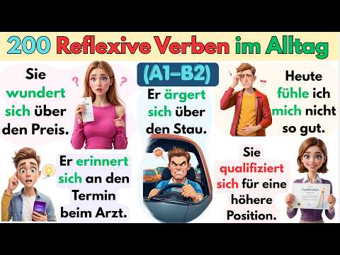 200 Reflexive Verben im Alltag (A1–B2) | Nie wieder Fehler machen! 🔥🇩🇪