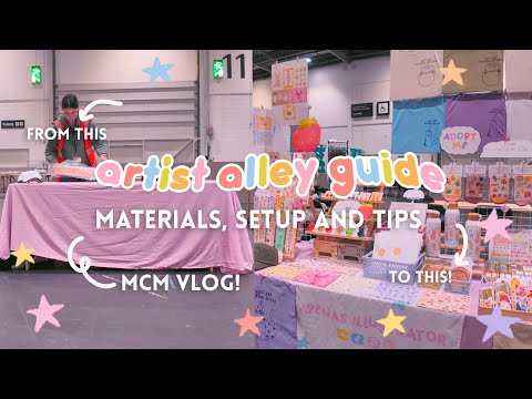 Artist Alley 101: travel, booth setup, how much I spend and more! MCM Comic Con Artist Alley vlog