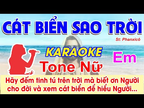 Cát Biển Sao Trời Karaoke Tone Nữ - (St: Phanxicô) - Hãy đếm tinh tú trên trời mà biết ơn Người...