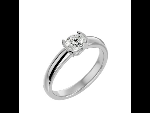 Inel de Logodna Briliant Aur Alb 18k Diamant Natural - Alma