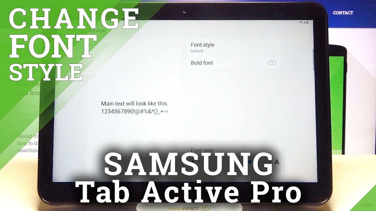 How to Change Font Style on SAMSUNG Galaxy Tab Active Pro – Font Features