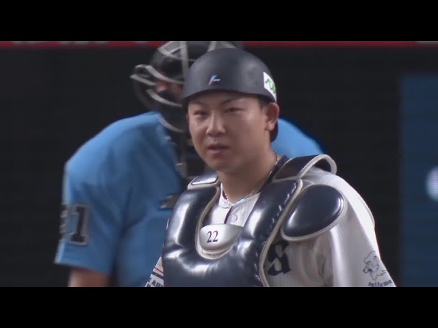 【3回表】強肩発動!! ライオンズ・古賀悠斗 素早い送球で盗塁を阻止し三振ゲッツーを奪う!!  2024年6月11日 埼玉西武ライオンズ 対 広島東洋カープ