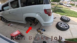 How to change your rear brakes and rotor. Honda Element 2003-2011 #elements